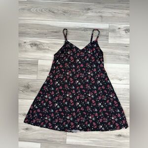 Torrid Floral Print with skulls Black Dress